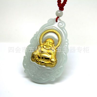 五福临门，金玉满堂 探秘翡翠珠宝中的金镶玉观音佛吊坠